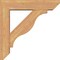 Ekena Millwork Funston Slat Smooth Bracket w/ Offset Brace, Western Red Cedar, 5 1/2"W x 22"D x 22"H BKT0604X22X22FST06SWR - alternate 3